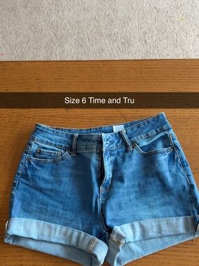 Time and Tru Blue Denim Jean Shorts